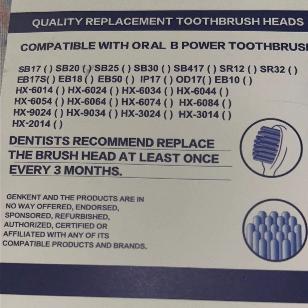 Genkent Replacement Toothbrush Heads-Oral B